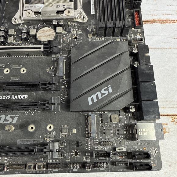 MSI X299 RAIDER Intel X299 DDR4 LGA 2066 ATX Motherboard (Used) - Picture 2 of 10